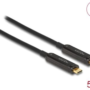 Оптичен видео кабел DeLock, USB-C, 4K 60 Hz, 5m 1