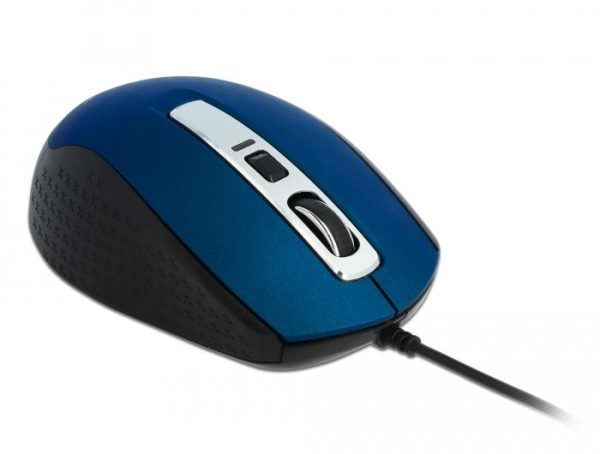 Оптична мишка DeLock, USB-A, 5 бутона , Синя 2