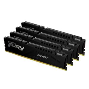 Памет Kingston FURY Beast Black 128GB(4x32GB) DDR5 5200MHz CL40 KF552C40BBK4-128 1