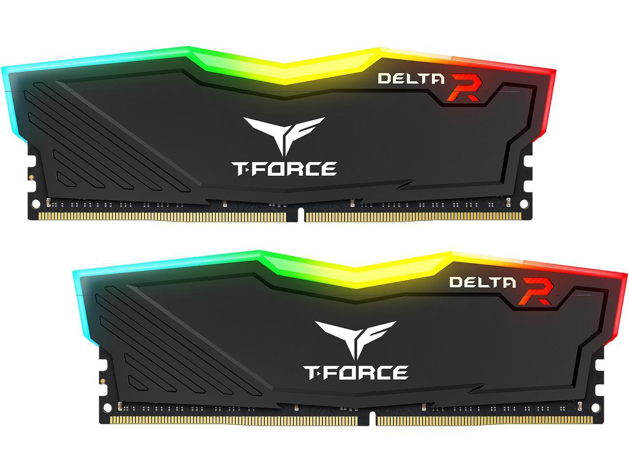 Памет Team Group T-Force Delta RGB Black DDR4 16GB (2x8GB) 3600MHz 1.35V 1