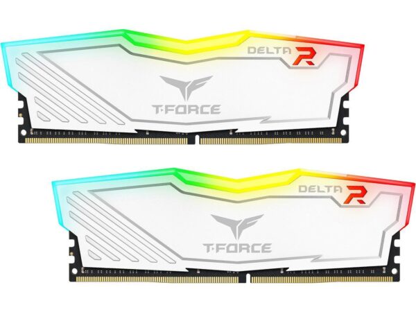 Памет Team Group T-Force Delta RGB White DDR4 16GB (2x8GB) 3200MHz 1.35V 1