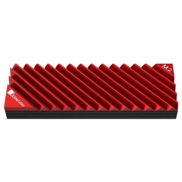 Пасивен охладител Jonsbo M.2 SSD, оребрен, Червен 2
