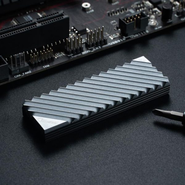 Пасивен охладител Jonsbo M.2 SSD, оребрен, Сив 10