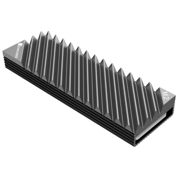 Пасивен охладител Jonsbo M.2 SSD, оребрен, Сив 3