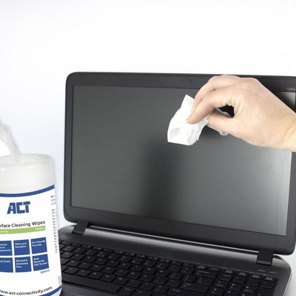 Почистващи кърпи ACT AC9515, За клавиатури, LCD монитори, 100 бр. 3