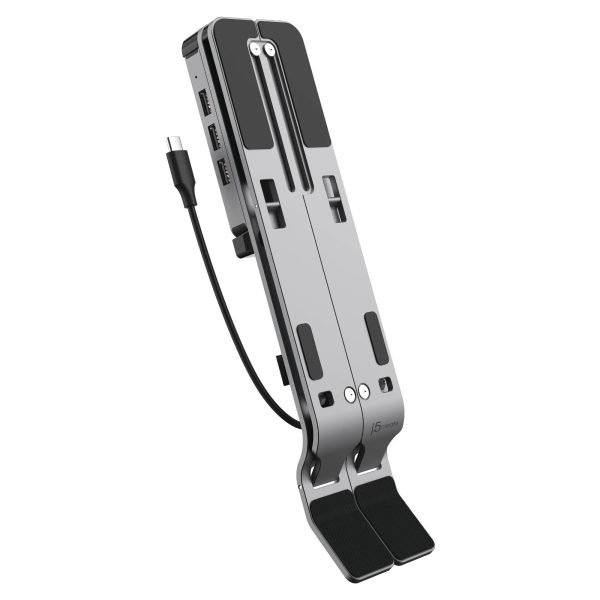 Поставка за лаптоп j5create JTS223, 4 портов USB-C хъб, Алуминиева 2