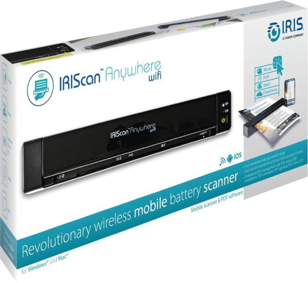 Преносим скенер IRIS IRIScan Anywhere 6 Wifi, A4, USB-C, Черен 3