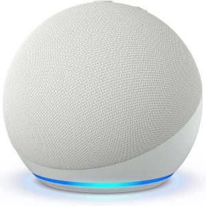 Преносима смарт тонколона Amazon Echo Dot 5, Гласов асистент, Alexa, Бяла 1