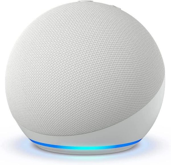 Преносима смарт тонколона Amazon Echo Dot 5, Гласов асистент, Alexa, Бяла 1