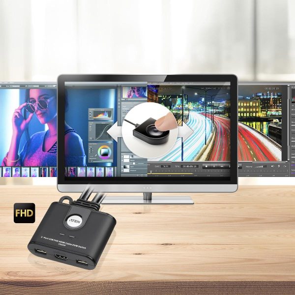 Превключвател KVM ATEN CS22HF, Дву портов USB HDMI 4
