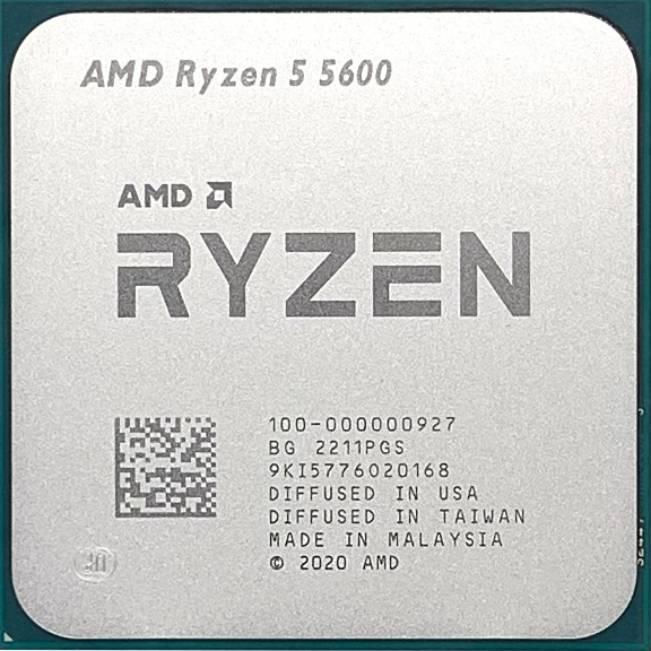 Процесор AMD Ryzen 5 5600, AM4 Socket, 6 Cores, 3.5GHz, 35MB Cache, 65W, Tray 1