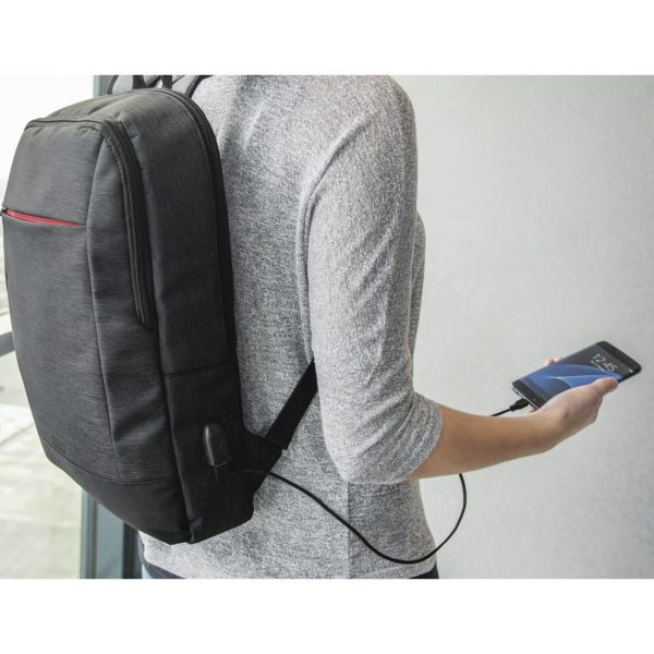 Раница за лаптоп HAMA Manchester, До 40 см (15.6"), USB порт, Черна, 216489 6