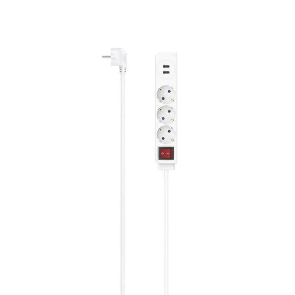 Разклонител, 3-гнезда, USB-A 17 W, HAMA-223181 1