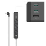 Разклонител, 4-гнезда, USB-C/A 65 W, PD, HAMA-223189 1