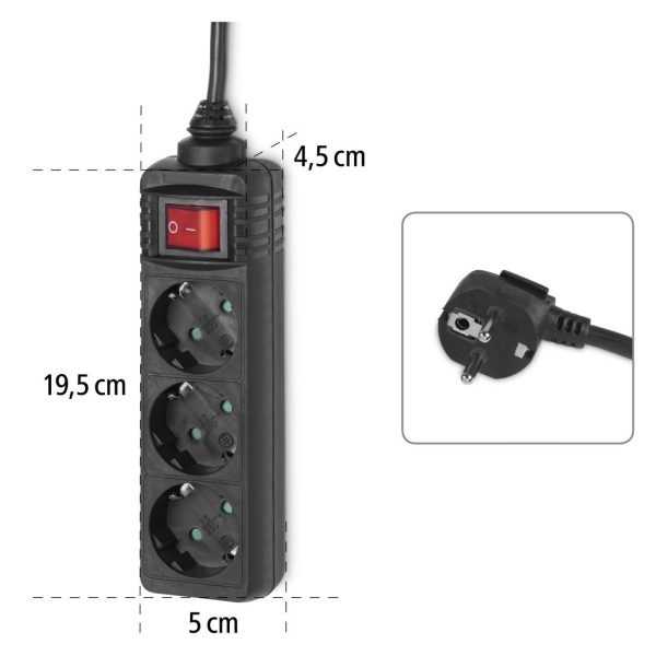 Разклонител HAMA 108835, 3гнезда, 108835 6