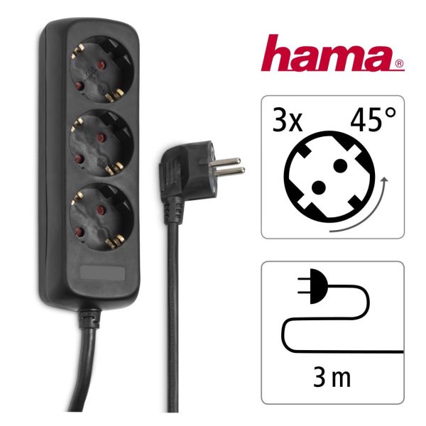 Разклонител HAMA, 3 гнезда, 108841 4