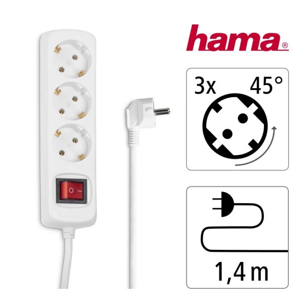 Разклонител HAMA, 3гнезда, 30382 4