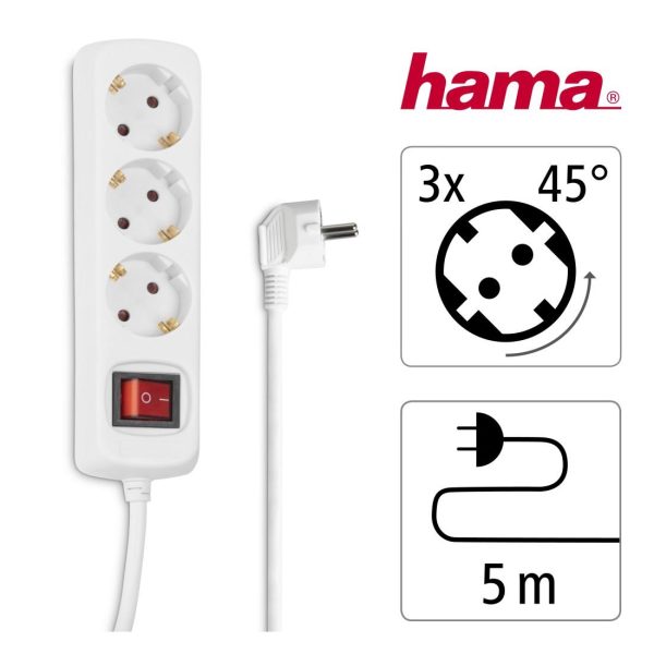 Разклонител HAMA, 3гнезда, 5м, 108815 4