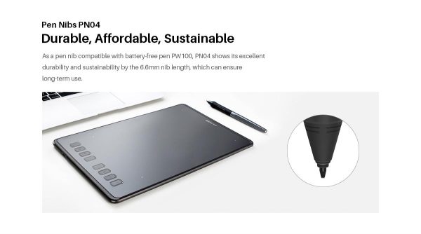 Резервни накрайници HUION PN04, 10 бр. за писалки PW100/PW201 5