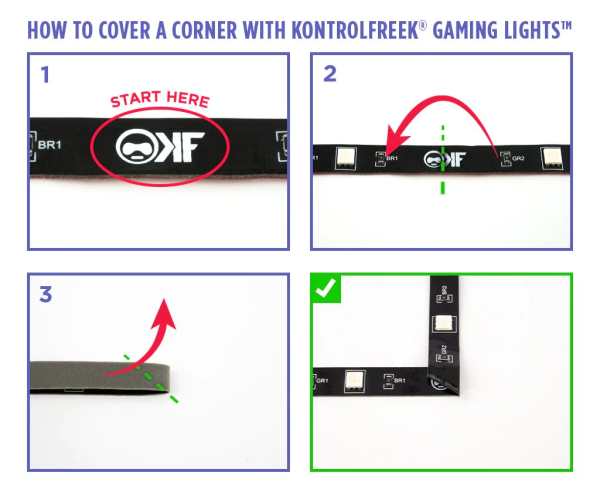 RGB лента KontrolFreek Gaming Lights Kit, USB (2.74m) 4