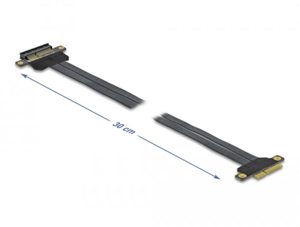 Riser карта DeLock, PCI Express x4 към x4, 30 см. 2
