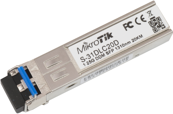 SFP модул Mikrotik S-31DLC20D, 1.25G, 20km 1