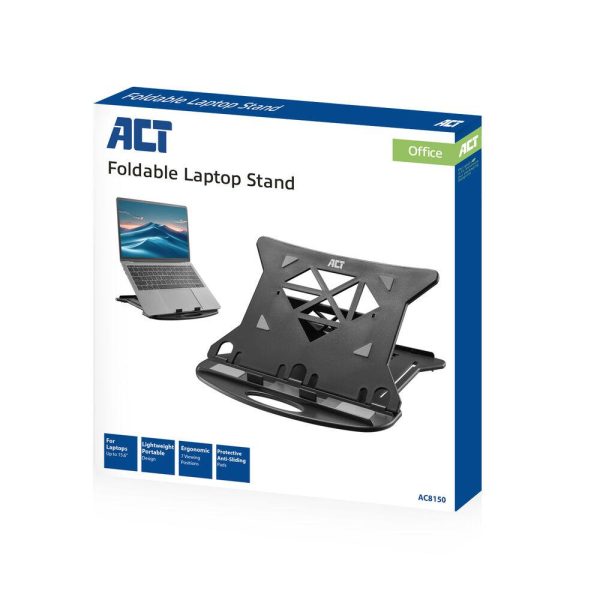 Сгъваема лека поставка за лаптоп ACT AC8150, 7 позиции, Черен 14