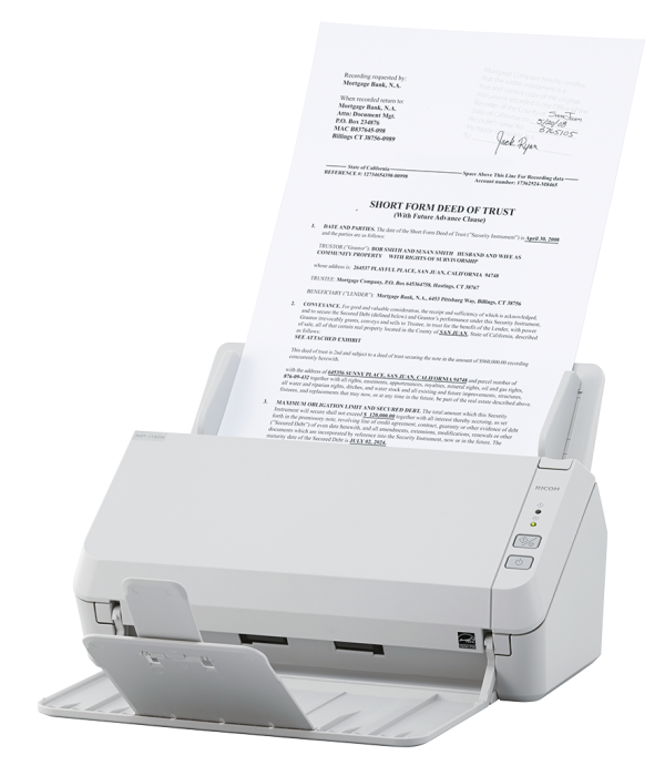 Скенер Ricoh SP-1130N, A4, ADF USB 3.2 LED, 30ppm 3