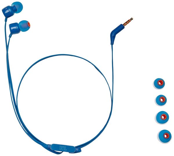 Слушалки JBL T110, In Ear, Син 2