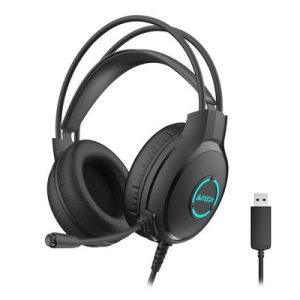 Слушалки с микрофон A4TECH Fstyler FH300U, LED Backlit, Черни 1