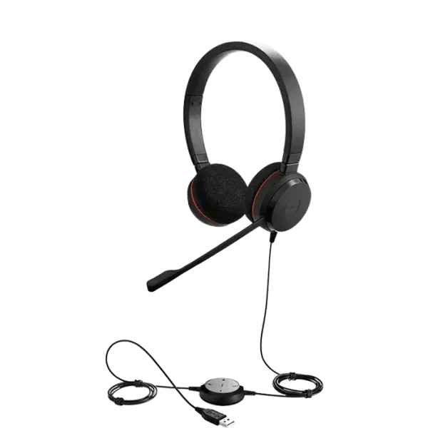 Слушалки с микрофон Jabra Evolve 20 UC Duo USB 3