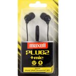 Слушалки  с микрофон MAXELL PLUGZ черна 1
