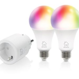 Смарт комплект DELTACO SH-KIT01, Контакт, 2 x LED крушки 1