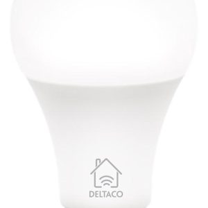 Смарт крушка DELTACO SH-LE27W, Е27, WiFI 2.4GHz, 9W, 810lm, димираща, Бяла 1