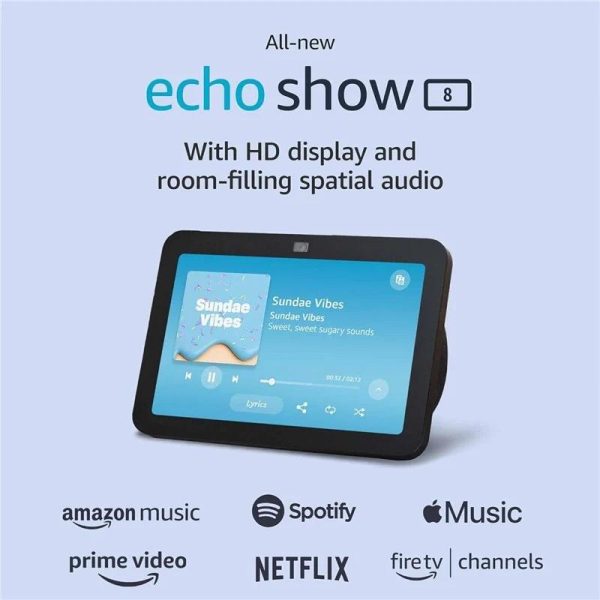 Смарт тонколона Amazon Echo Show 8 (Gen 3), Сензорен екран, Гласов асистент, Черен 2