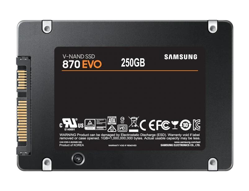 SSD SAMSUNG 870 EVO SATA 2.5”, 250GB, SATA 6 Gb/s, MZ-77E250B/EU 1