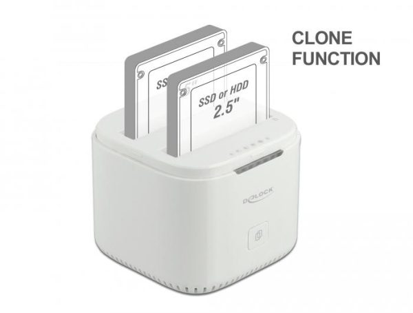 Станция Delock USB-C, За 2 x 2.5″ SATA HDD / SSD, Клониране 4