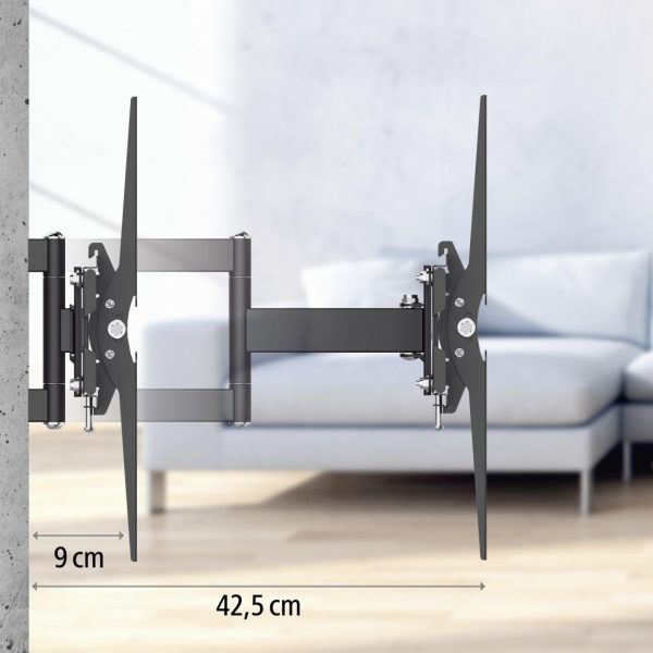 Стенна стойка Hama Fullmotion TV, 32-65", регулируема, Черна 8