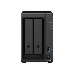 Сторидж NAS Synology DS723+, За 2 диска, До 108TB, 2 GB DDR4, Гигабит, USB3.2 1