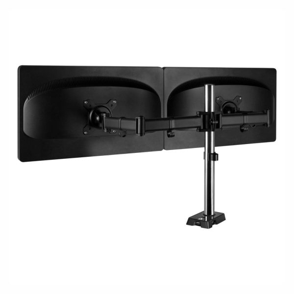 Стойка за 2 монитора за бюро ARCTIC Z2 (ген.3), Регулируема, 34", 15 кг, 4 x USB 2.0, Черна 2