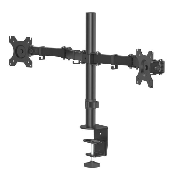 Стойка за 2 монитора за бюро HAMA Регулируема, 13" - 32", 8 кг, Swivel/Tilt, Черна 5