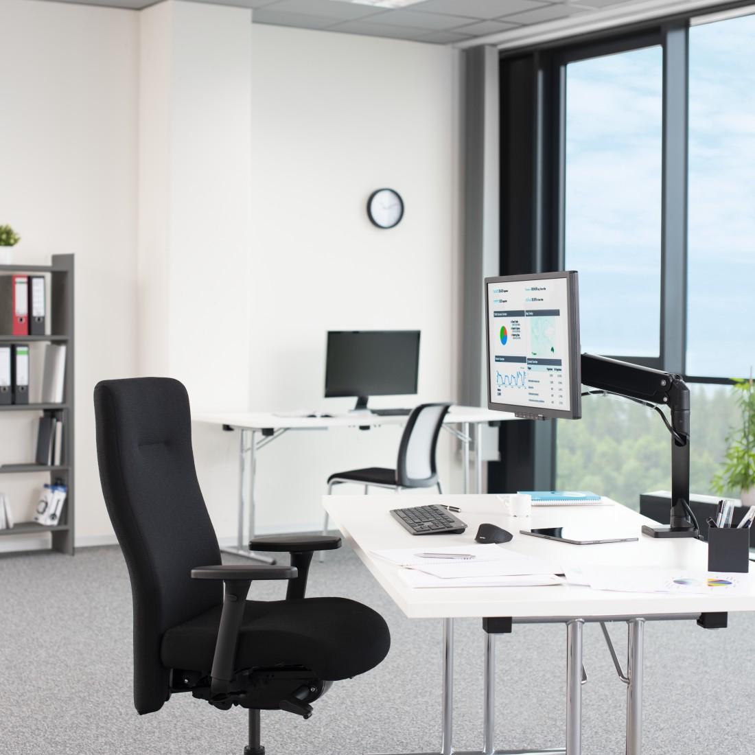 Стойка за монитор за бюро HAMA, Регулируема, Амортисьор, 13" - 35", 15 кг, Черна 10