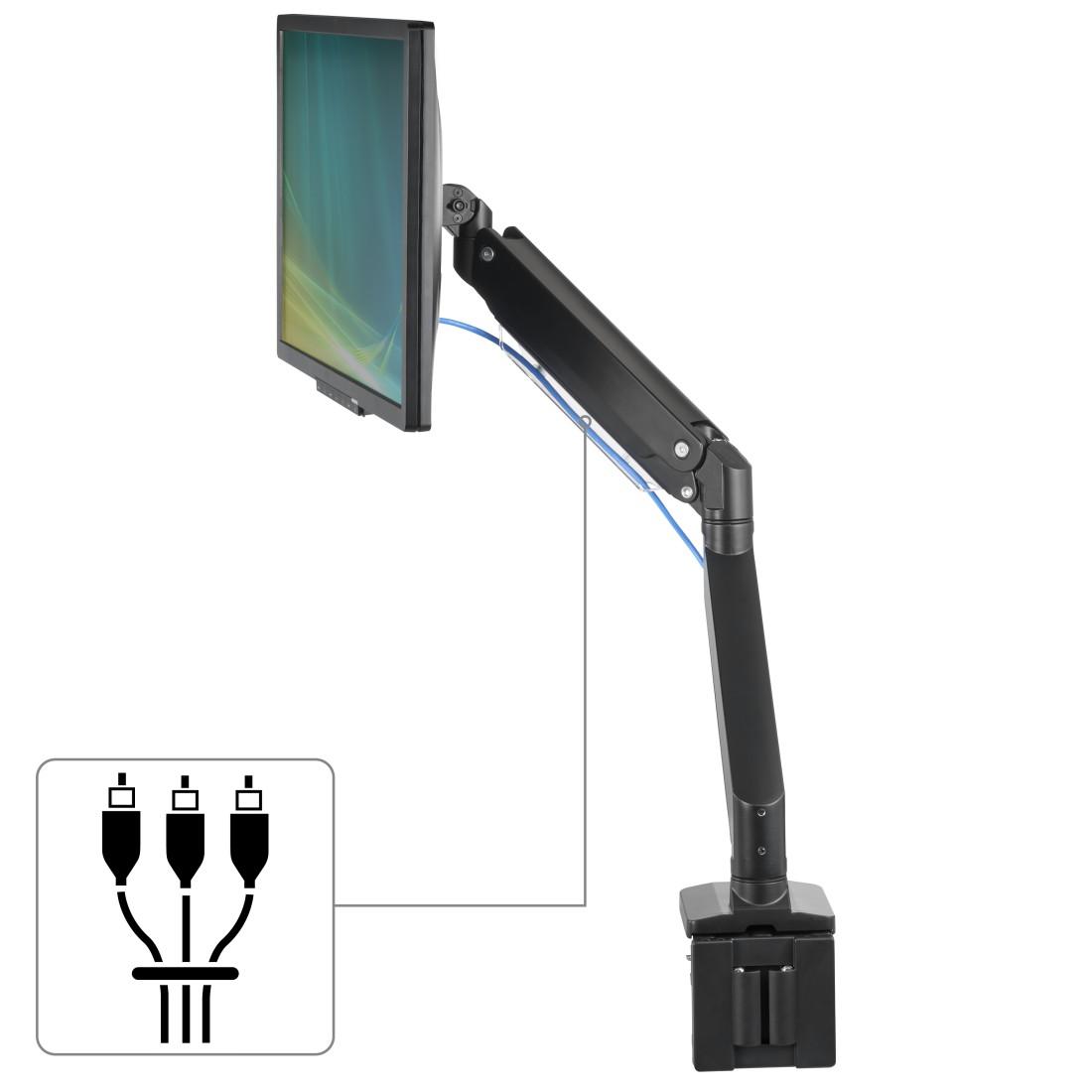 Стойка за монитор за бюро HAMA, Регулируема, Амортисьор, 13" - 35", 15 кг, Черна 5