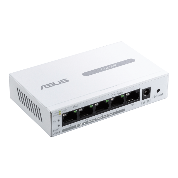 Суич ASUS ExpertWiFi EBP15 5-Port GbE, 4 PoE+ Ports 5 x 10/100/1000Mbps ports 2