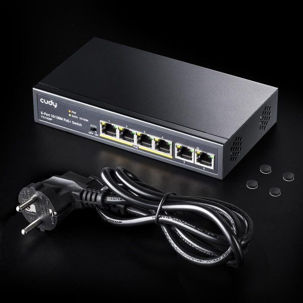 Суич Cudy FS1006P, 6 портов, 10/100, PoE+ Switch 4