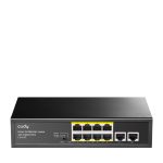 Суич Cudy FS1010P, 8 портов, 10/100, PoE+ Switch 120W, 2 x Uplink порта 1