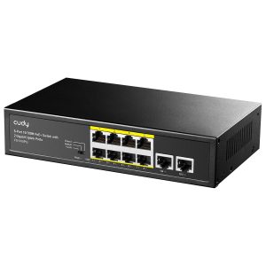 Суич Cudy FS1010PG, 8 портов, 10/100, PoE+ Switch 120W, 2 x Uplink порта 10/100/1000 1