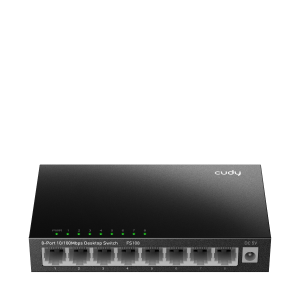 Суич Cudy FS108, 8-портов 10/100 Mbps RJ 45, Метален корпус, Черен 1