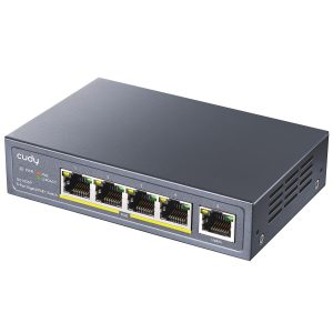 Суич Cudy GS1005P, 5 портов, 10/100/100, PoE+ Switch 60W, Uplink порт 1