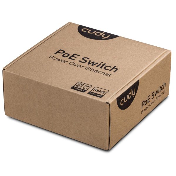 Суич Cudy GS1005P, 5 портов, 10/100/100, PoE+ Switch 60W, Uplink порт 6